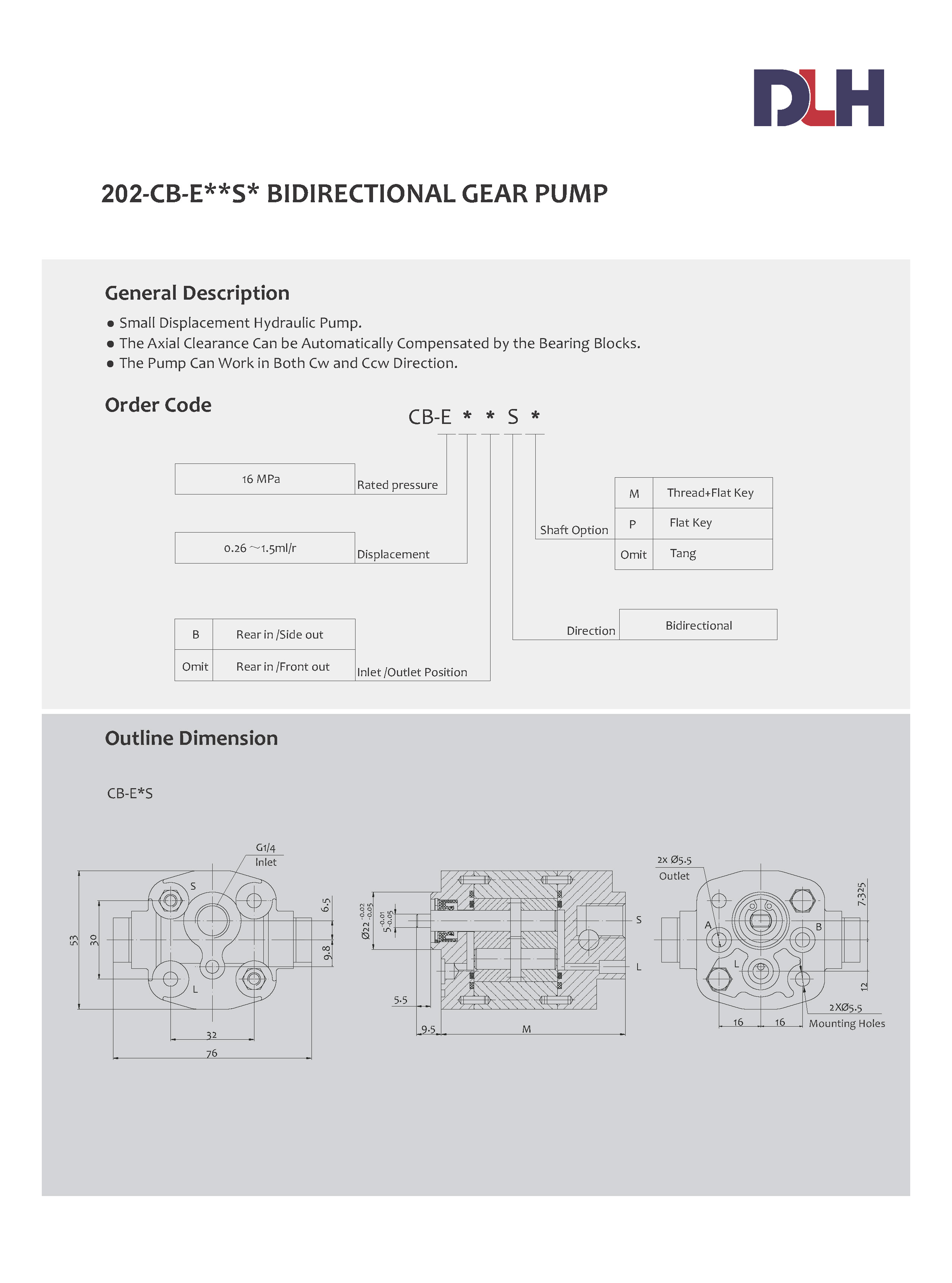 CB-E Bi- Directional Gear Pumps